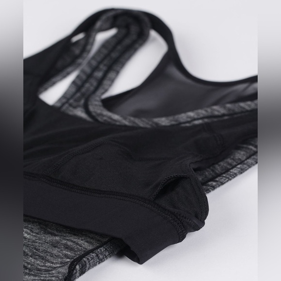 Lululemon Glide and Stride Tank Heathered Black / Black - Size 6 - Picture 10 of 11